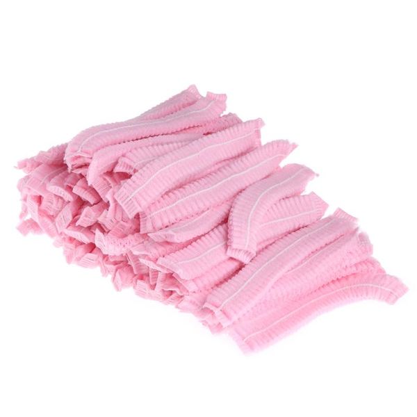 

100pcs microblading accesories makeup hat hair net for eyebrow tattooing disposable shower cap disposable strip cap