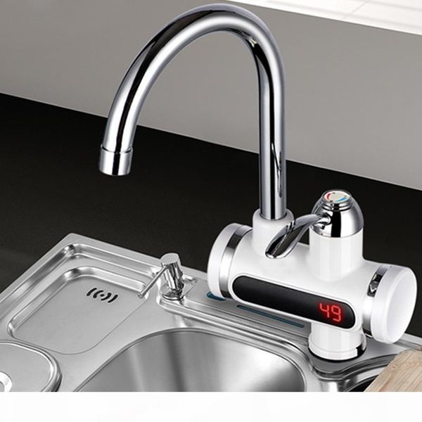 

360 поворот электрический кран кран горячей холодной воды раковина отопление мгновенное устройство 220v 3000w j99store