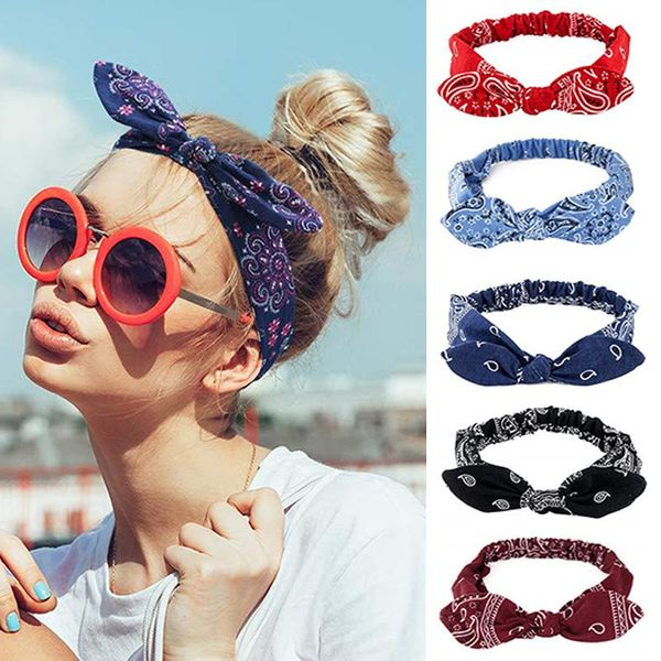

women girls print headbands bohemian stretch hair bands retro cross turban bandage bandanas hairbands hair accessories headwrap q sqckmv