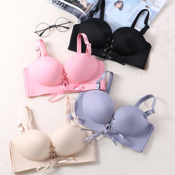 

bras for women push up lingerie brassiere seamless bra plunge cup bralette female intimates underwear #f1, Red;black