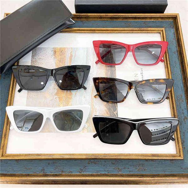 

2022 factory wholesale haley sunglasses same ins cat's eye personality fashion sunglasses, White;black