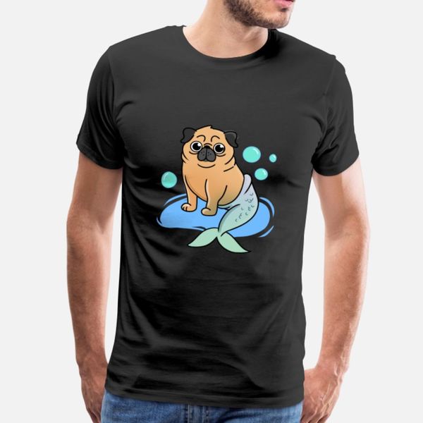 

pug mermaid t shirt comic breathable summer tracksuit hoodie sweatshirt