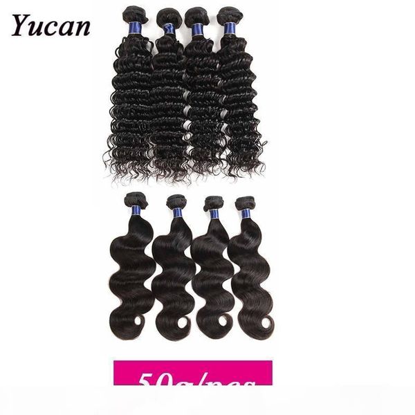 

deep wave brazilian remy hair extensions unprocessed peruvian virgin human hair bundles deep wave body wave hair bundles weft 50g pcs, Black