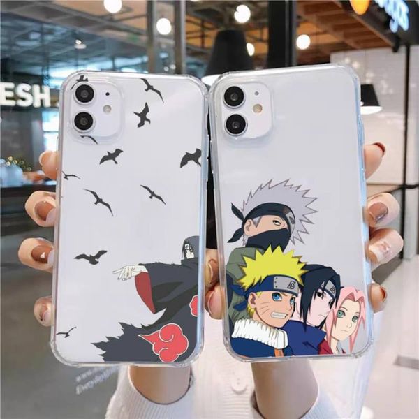 

naruto transparent mobile phone cover, satsuke akanaka itachi, for vip 11 12 mini pro xs up to 8 7 6 6s plus x 5s 2020 xr