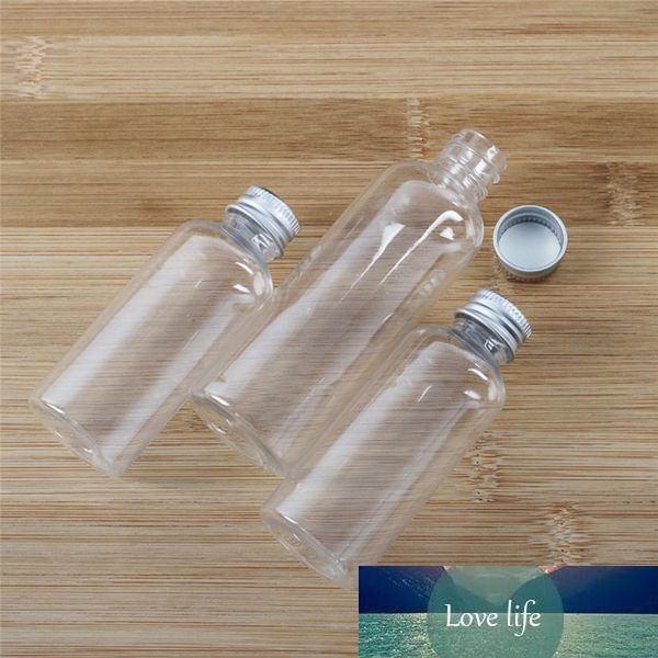 4 formati trasparente vuoto tappo a vite in alluminio bottiglia cosmetica riutilizzabile viaggio portatile lozione crema bottiglia di plastica 5/10/20 / 30ml