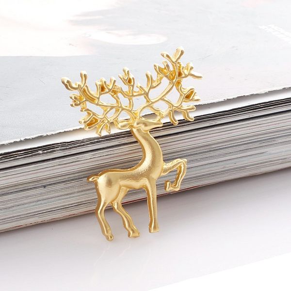 

funny christmas elk brooch pins 2020 cartoon gold plated enamel alloy brooches for boys gift jewelry clothes badges denim shirt lapel pin, Gray