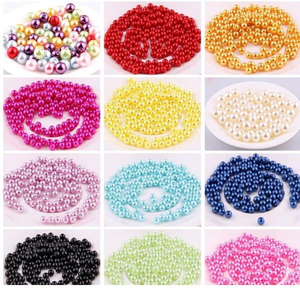 

diy beaded 6mm*100pcs candy color abs imitation pearl straight hole round beads loose beads ring bracelet necklace acc bbyfsr