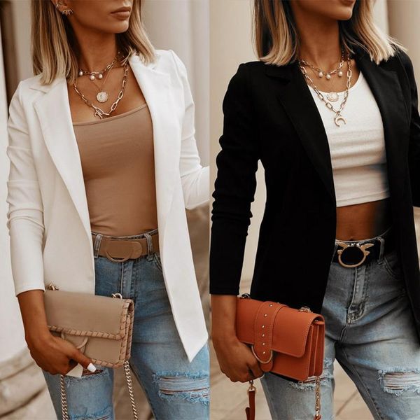 

fashion women coat loose long sleeve casual jacket ladies office wear coat blouse women's ladies outerwear jackets new 2020, Black;brown