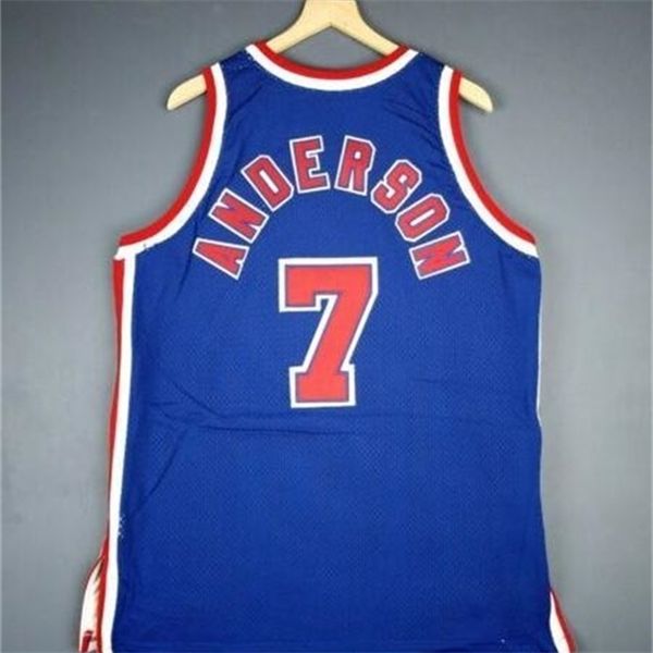 

121 youth women vintage kenny anderson vintage jersey college basketball jersey size s-4xl or custom any name or number jersey, Black