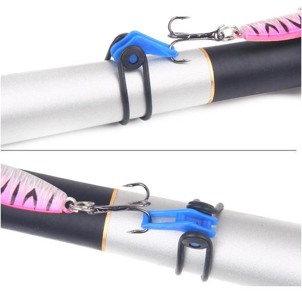 

10pcs/lot plastic fishing hook secure keeper holder lure accessories jig hooks safe keeping for fishing rod tool bait jllfnr
