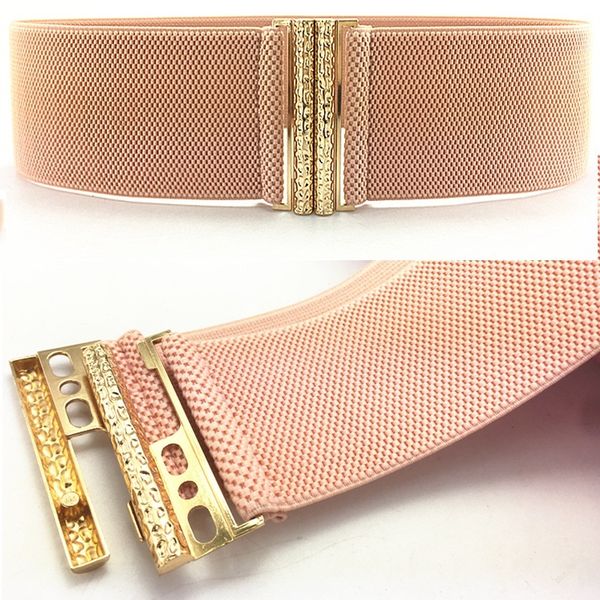 

women's decoration with skirt dress belt simple and versatile elastic wide waist seal dark pink, Black;brown