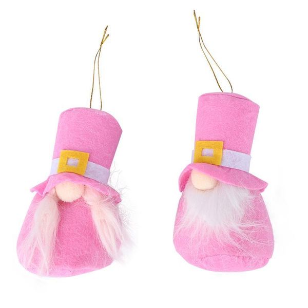 

2pcs рождество висячие декор безликий doll висячие декор xmas tree украшение кукла двери окна подвеска рождественской елки орнамент bbylsv