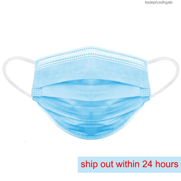 

mouth-muffle disposable blue ear loop 3 fashion elastic layer thickened non woven meltblown fabric dust-proof filter san