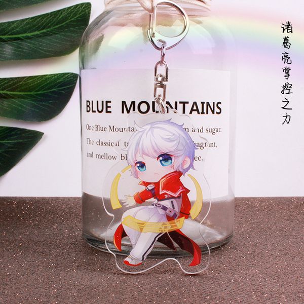 

animation exhibition acrylic double layer sand pendant master middle road wang zhaojun diao chan zhen ji key chain, Slivery;golden