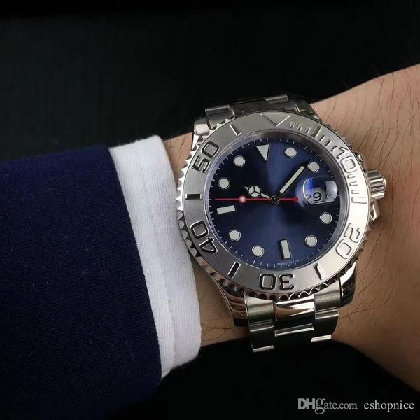 

mens watches ceramic bezel 40mm stainless steel mechanical automatic movement sapphire self-wind wristwatches, Slivery;brown