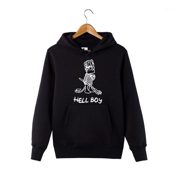 

lil peep hellboy hoodie lil peep hoodie sweatershirt hellboy1, Black