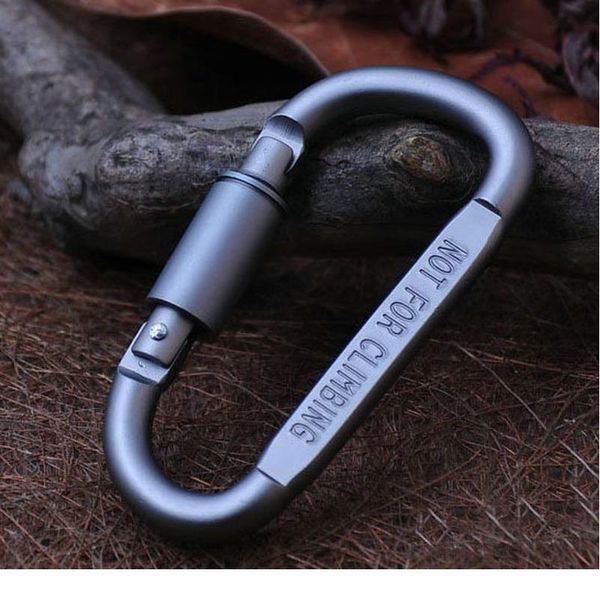 

1pc d shaped camping carabiner aluminum alloy locking hook ring key climbing outdoor camping climbing tools acc jllycq