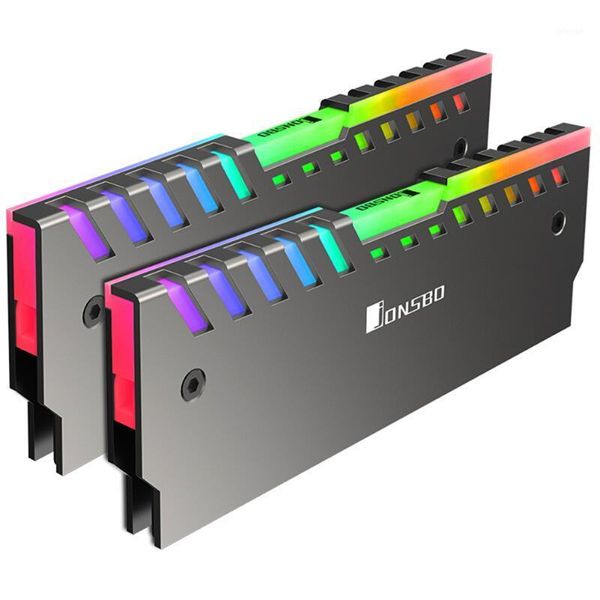 

jonsbo nc-2 2x 3pin deskmemory cooling vest rgb 256 color automatic change aluminum ram heat sink radiator for pc computer1