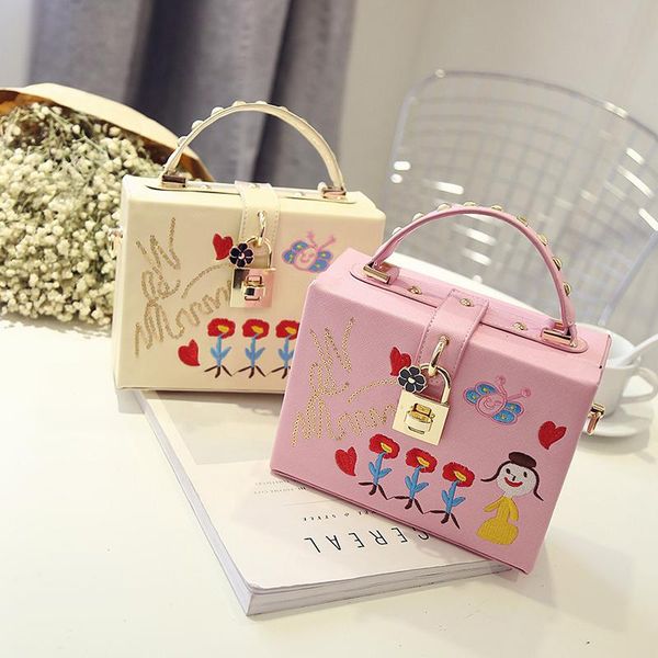

flowers and sweet heart little gir women bag women messenger bags handbag cross body bag dollar price