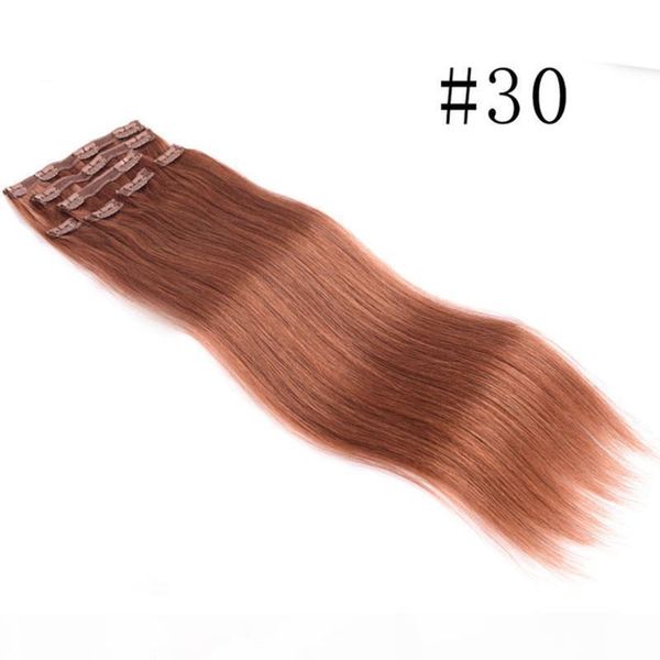 

elibess har-clip in 100% remy human hair extensions, Black