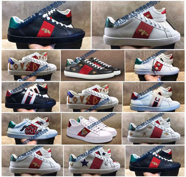 

designer fashion embroidered tiger women men green trainers casual shoes italy stripe mens bee quality trainers sport sneakers