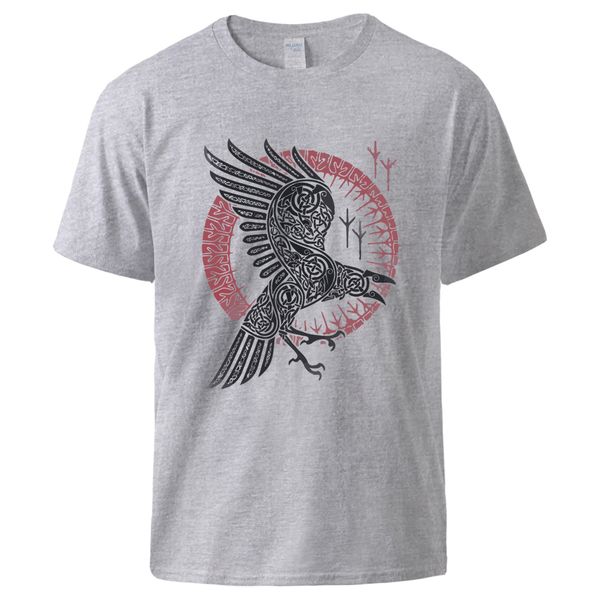 

viking legend ragnar's raven tshirt casual sportswear cool short sleeve loose sport hooded sweatshirt hoodie men t shirt