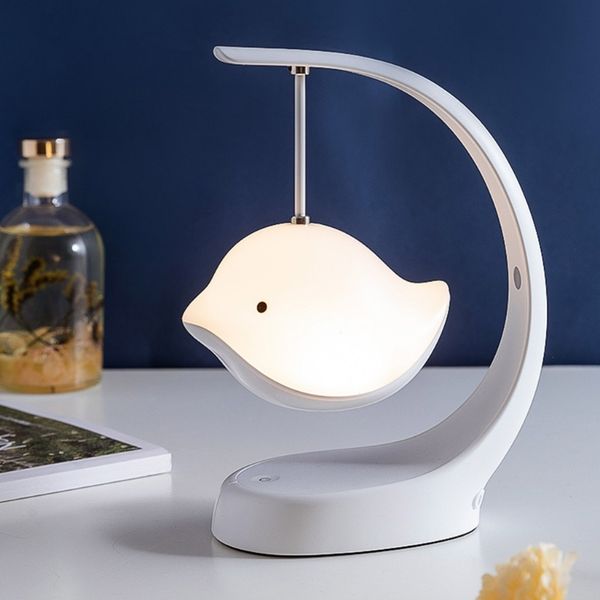 

cute bird-образный led красочные огни нот bluetooth wireless speaker креатив ночь поддержка лампы aux decor спальня
