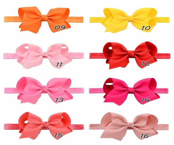 

20pcs/lot headband bows 10.5cm grosgrain ribbon bow elastic headbands hair bands diy hair accessories 608 q sqccwm