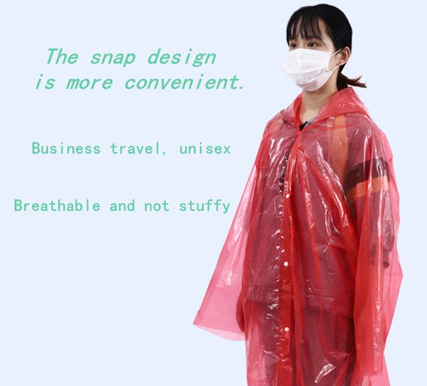 

eva raincoat random colors women man waterproof rain poncho clear transparent camping hoodie rainwear suit disposable protective raincoat