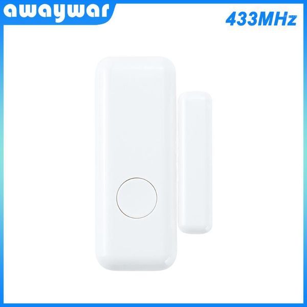 

awaywar door window sensor wireless 433mhz magnetic switch contact detector signaling for intruder home security alarm system1