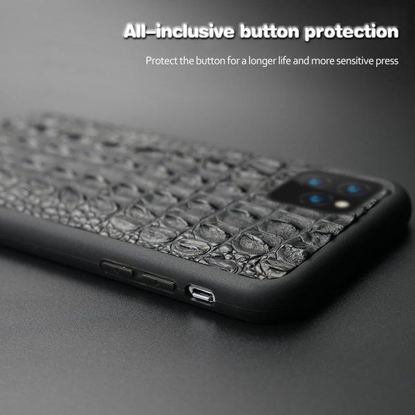 

роскошный 100% натуральный крокодиловой кожи чехол для телефона fhx-55k для iphone 6 6s 7 8 8plus x xs 11 11pro 11 pro wmtxpo infant2005