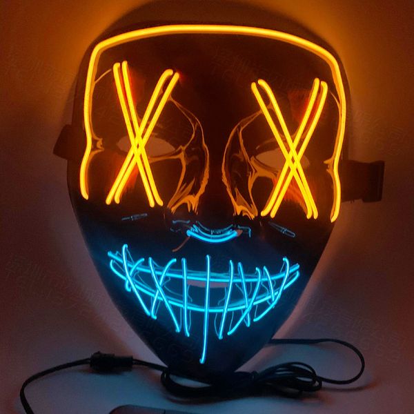 

2020 горячие продаем halloween маска для лица 9 красочные v-образный с кровеносными led маски halloween decoration horror theme партии маски