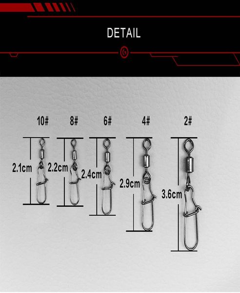 

50 шт. / лот стальные блокировки засведочные рыболовные приманка снасти шарикоподшипники поворотные прокатки твердые кольца колючий рыболовн