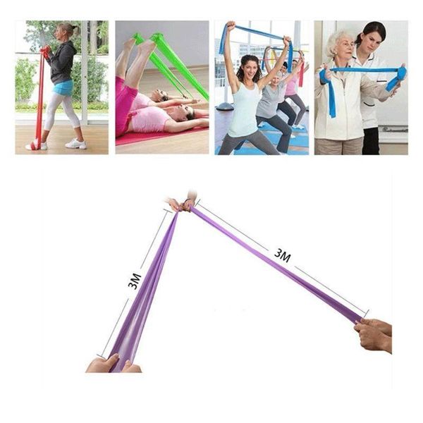 

resistance bands 5pcs flat band elastic exercise equipment pt yoga stretch1