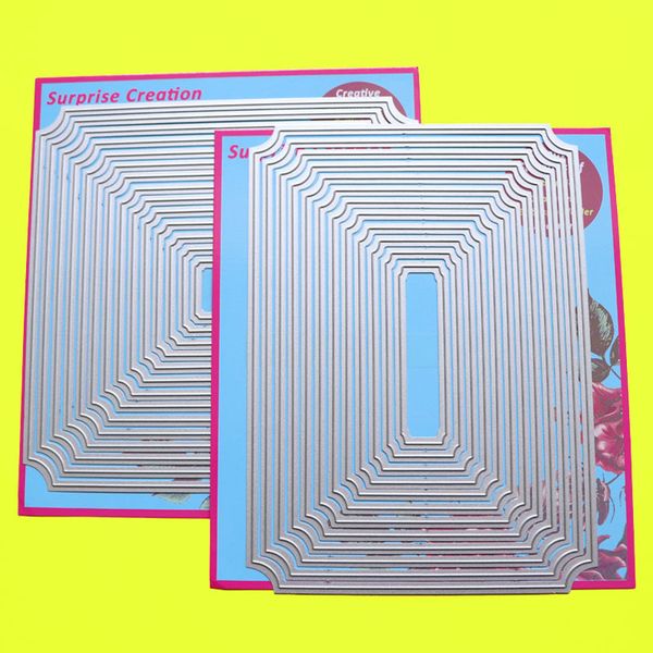

2-set cutting dies curve corner rectangle & square cardmaking & scrapbooking diy paper craft surprise creation dies stencil 1019