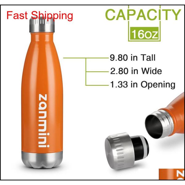 

zanmini double wall insulated 500ml/750ml outdoor sports stainless steel drink water cup beer cola thermos termos col qylggu sweet07