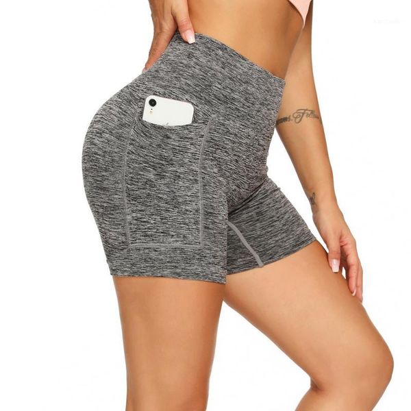 

yoga outfits summer women workout shorts high waist seamless double side pocket sport push up running fitness gym clothes1, White;red