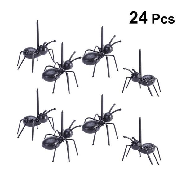 

ants picks plastic food forks reusable ant 24pcs dessert snack black fruit cake for appetizer toothpicks qyldch mywjqq