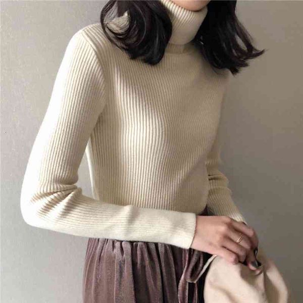 

autumn winter sweater womens slim-fit turtleneck woman sweaters femme chandails pull hiver, White;black