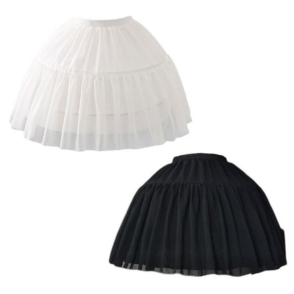 

cosplay fish-bone short skirt lolita carmen slip liner cute girls skirts adjustable p wmtojk, White