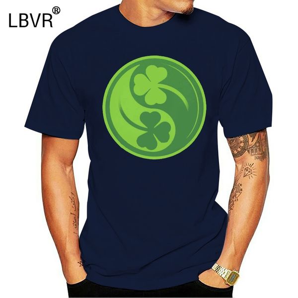 

2018 new irish yin yang clover print quality menshort sleeve black casual style green pattern 3xl hoodie designers t shirts sweatshirt