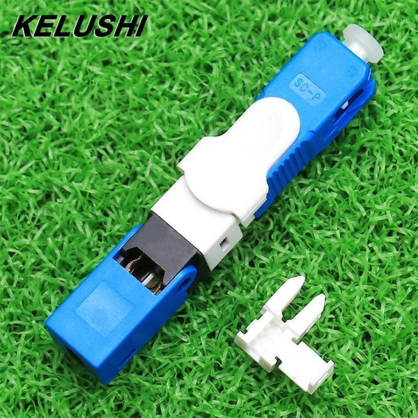 

fiber optic equipment ftth embedded fast connector sc upc/apc single mode esc250d field assembly quick double line slot1
