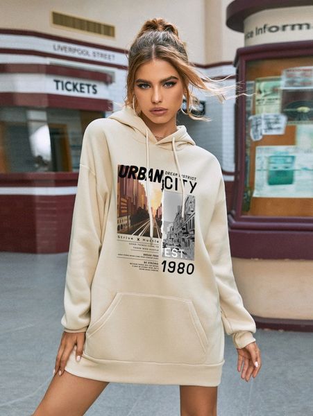 

p and letter graphic drop shoulder hoodie g7om#, White;black