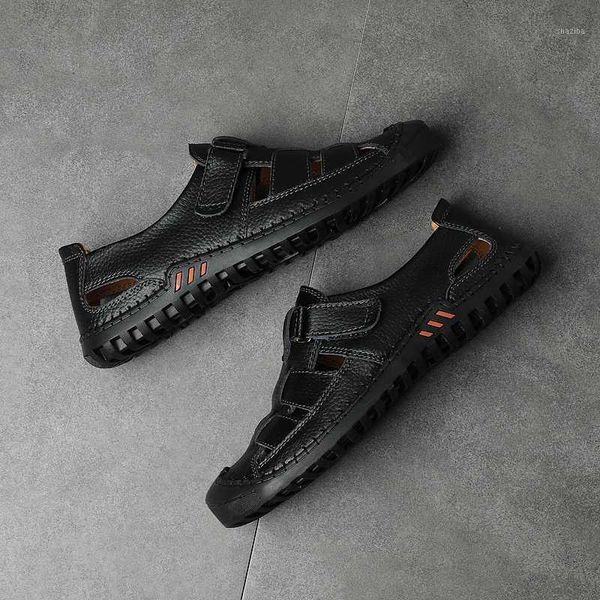 

slippers sandalsslippers sandali romanas heren vietnam sport 2021 size de work playa masculino summer men sandals homme sandalet1, Black