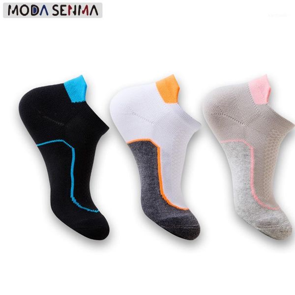 

sports socks professional pure cotton running women's shallow spring summer medium tube yoga fitness deodorant1, Black
