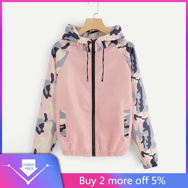 

women long sleeve patchwork hooded zipper pockets casual sport coat coats and jackets women plus size autumn winter coats1, Black;brown