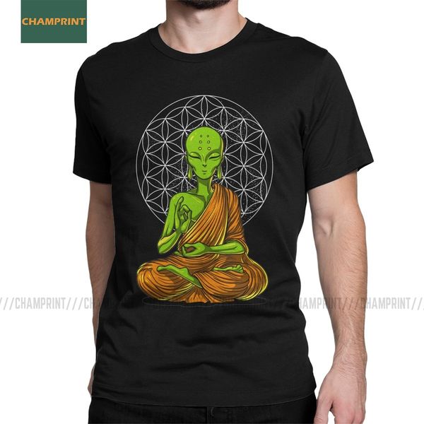 

men's space alien zen yoga meditation spiritual buddhism pure fashion short sleeve tees printed sport hooded sweatshirt hoodie men t sh