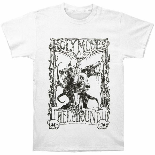 

holy moses men's hellhound white hoodie designers t shirts sweatshirt