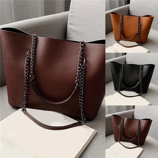 

women handbag large capacity chain shoulder bags pu leather shoulder bags ladies wild female large travel bag