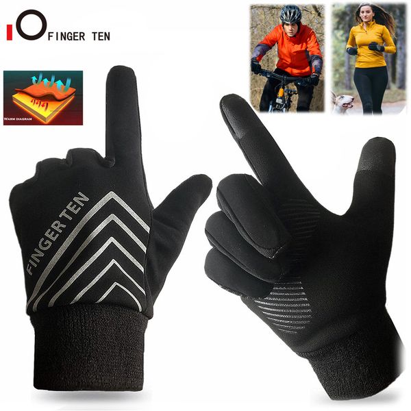 

1 pair touch screen soft winter gloves men women warm waterproof windproof for running cycling climbing, Blue;gray